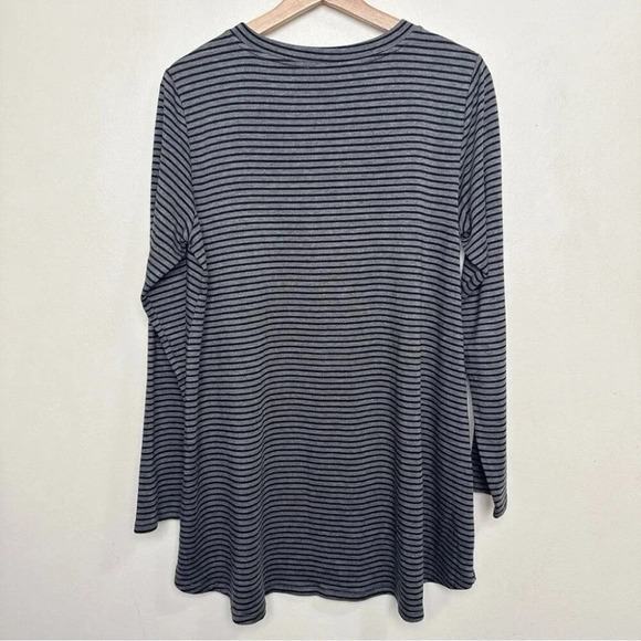 Eileen Fisher  Womens Medium Striped Long-Sleeve Tunic - Picture 16 of 16